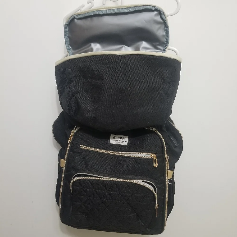 VGUC intricate laptop-friendly backpack w matching lunchbag - Picture 2 of 13